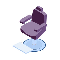 Sticker - Realistic Barbershop Chair Composition