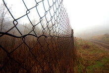 Mesh Fence In The Field