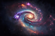 Leinwandbild Motiv spiral galaxy in space background