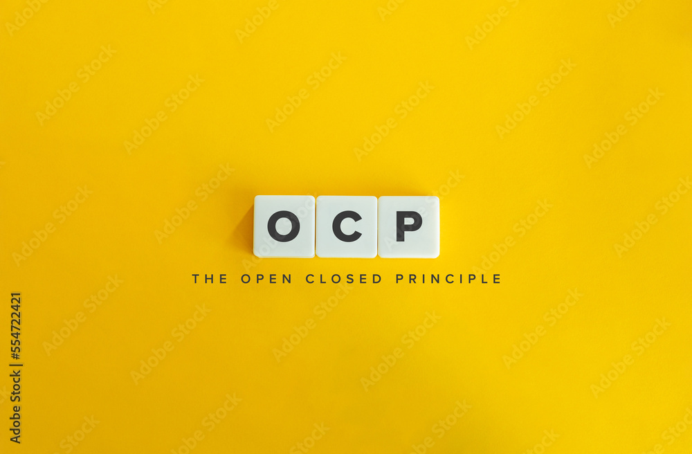 The Open Closed Principle (OCP) Banner. Object Oriented Design. Block ...