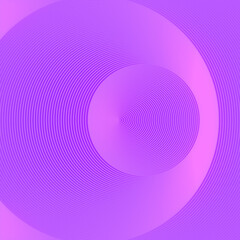 Wall Mural - Pattern of lines in the form of a circle, on a violet background. 3d rendering creative template. Digital illustration