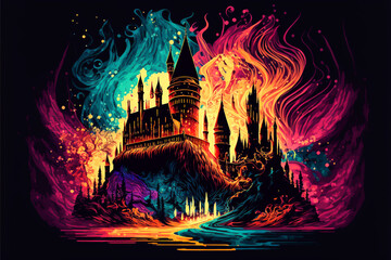 Canvas Print - Abstract Castle ai-generated
