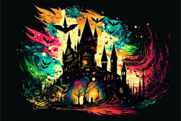 Canvas Print - Abstract Castle ai-generated