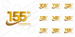 Set of Anniversary Logo Collection. Logo Vector Illustration