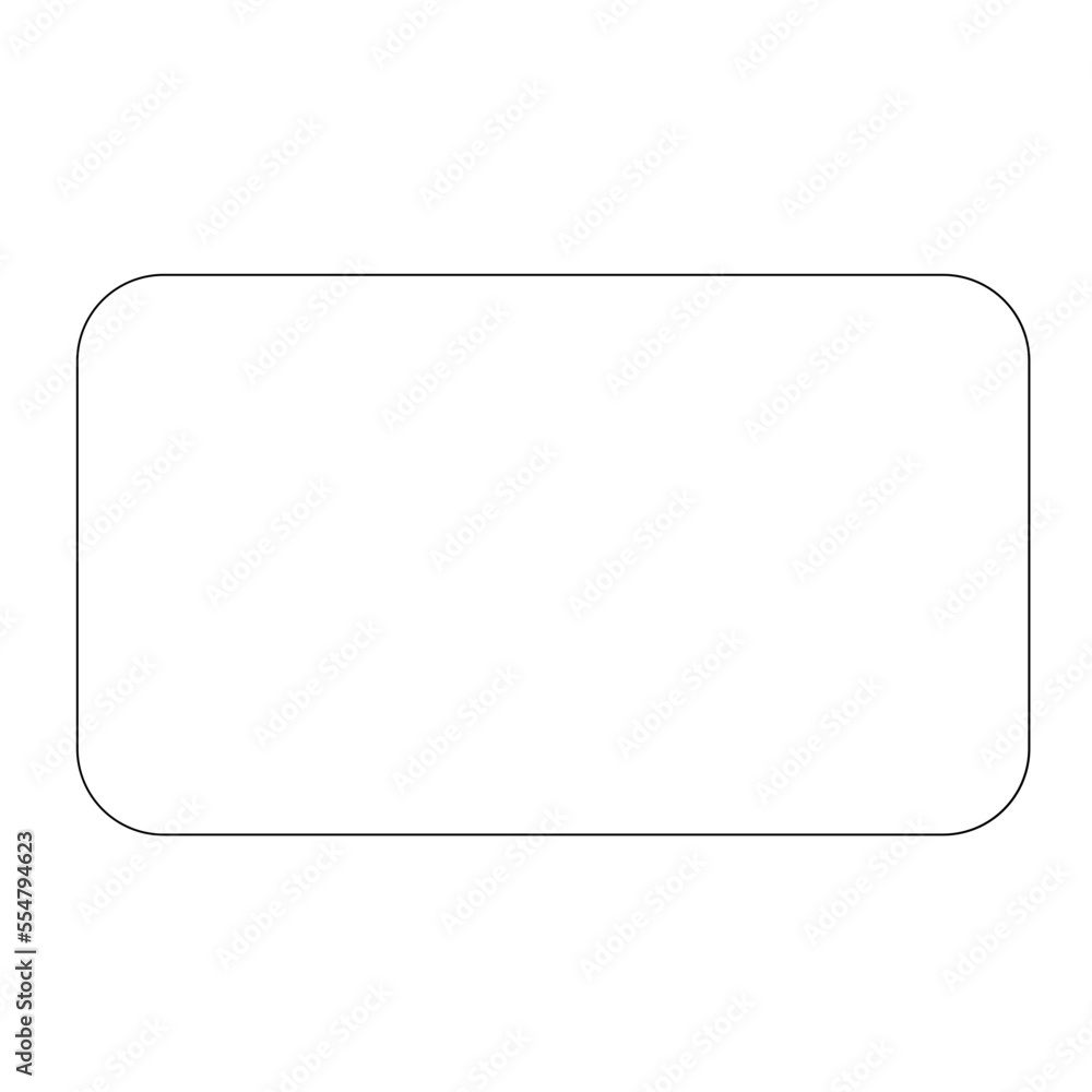Rectangle shape vector illustration in thin line design Stock Vector |  Adobe Stock, image size:1000x1000