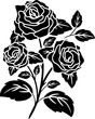 bloom flower floral rose silhouette black 