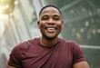 © S Fanti/peopleimages.com - Fitness, running and smile with portrait of black man on bridge for training, health and workout. Sports, endurance and stamina with face of runner in city for exercise, cardio and challenge goals
