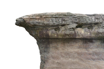Wall Mural - cliff stone isolated transparency background.