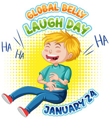 Wall Mural - Global Belly Laugh Day Banner Design