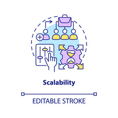 Wall Mural - scalability concept icon. outstaffing advantage for business abstract idea thin line illustration. d