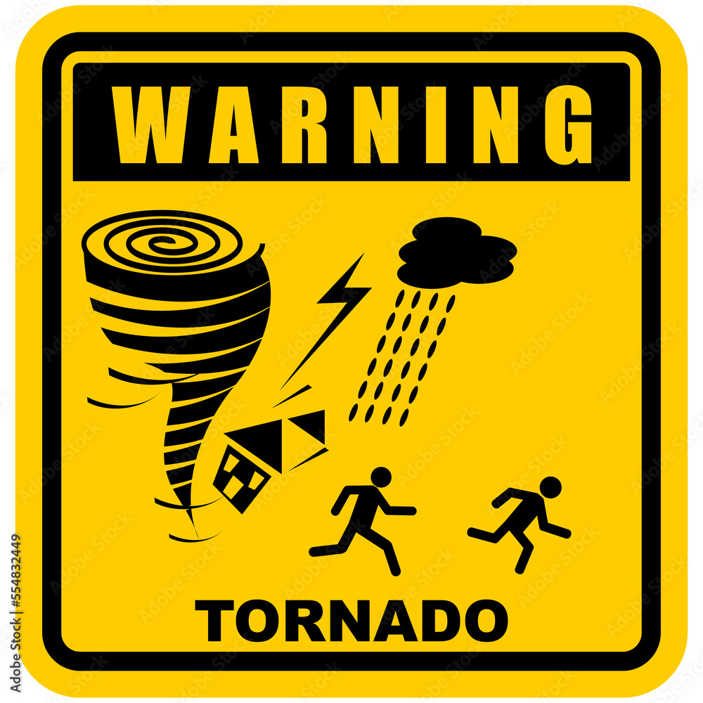 Stock-Vektorgrafik „Warning, Tornado, sign and label vector“ | Adobe Stock Stock-Vektorgrafik „Warning, Tornado, sign and label vector“ | Adobe Stock