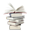 © New Africa - Stack of hardcover books isolated on white