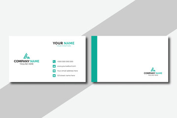 Wall Mural - Creative and modern business card template. Creative and clean corporate business card template. Vector illustration. Stationery design