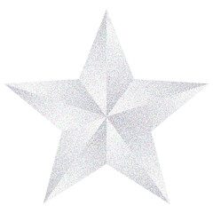 Wall Mural - PNG 3d white granit star