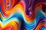 Fototapeta Kosmos - Seamless Abstract Colorful Design, texture, curvy and artistic Illustration pattern