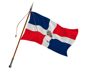 National flag  of Dominican Republic. Background  with flag  of Dominican Republic