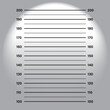 White police lineup or mugshot vector background.