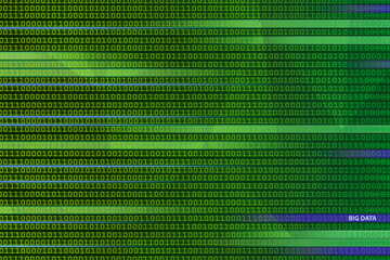 Wall Mural - Digital abstract green background. Big data. Technology. copy space. Technological