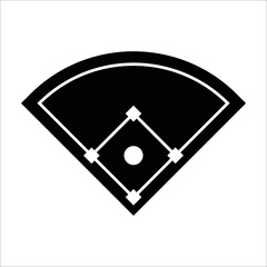 Baseball field icon vector design template