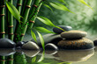 © eyetronic - Bamboo and stones in a wellness spa. Generative AI.