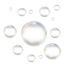 Soap Bubbles Or Detergent Foam Bubble Transparent Background 