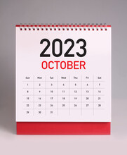 Simple Desk Calendar 2023 - October