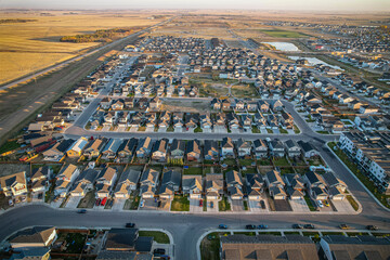 Kensington neighborhood Drone Aerial in Saskatoon, Canada