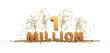 One million achievement celebration 3D rendering