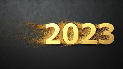 Wall Mural - 2023 Golden Numbers