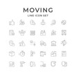 © motorama - Set line icons of moving service