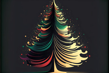 Poster - abstract Christmas tree