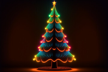 Poster - abstract christmas tree