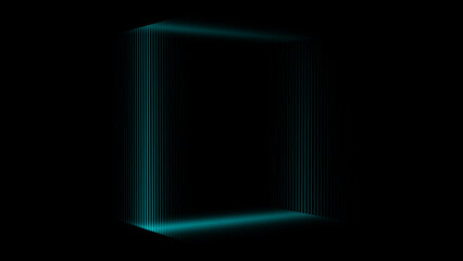 Wall Mural - absorption tunnel on a black background. hypnotic abstract illusion. abstract 3d portal. 3d renderin