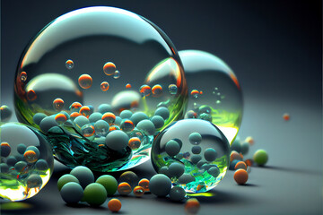 Wall Mural - Glass spheres