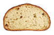 Slice of white rye bread isolated