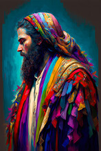 Joseph And The Coat Of Many Colors. Generative AI