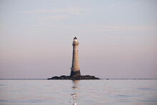Dusk Over Chicken Rock Lighthouse Off The Calf Of Man, Isle Of Man