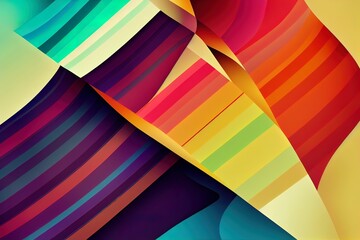 Wall Mural - FEATURES AN ABSTRACT COLOR WAVE LINE PATTERN IN THE GRADE OF GRAY. AESTHETICS OF THE COVER Generative AI