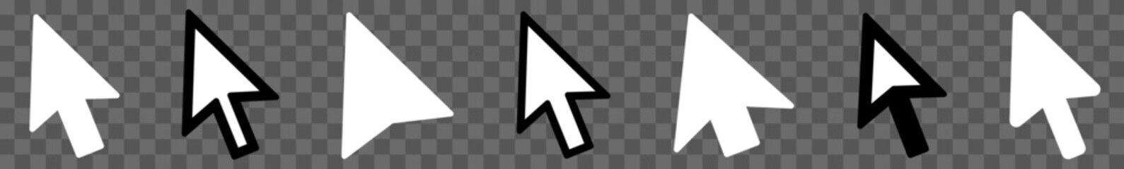 Wall Mural - cursor white | mouse arrow icon | computer mouse pointer | click variations