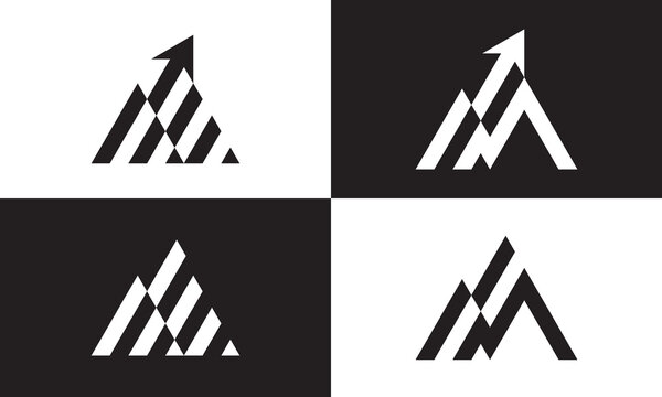 black mountain logo design modern simple symbol icon vector