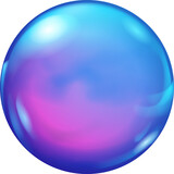 Big blue sphere with glares