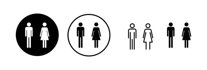 Man and woman icon vector illustration. male and female sign and symbol. Girls and boys