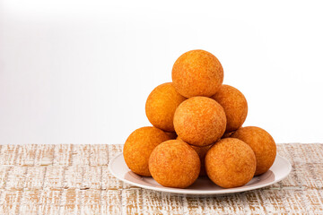 Canvas Print - Buñuelos traditional Colombian food - Round and fried