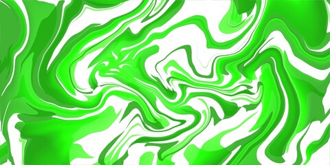 Abstract green and white wavy background, green white abstract liquify background.