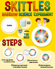 Wall Mural - rainbow skittles science experiment