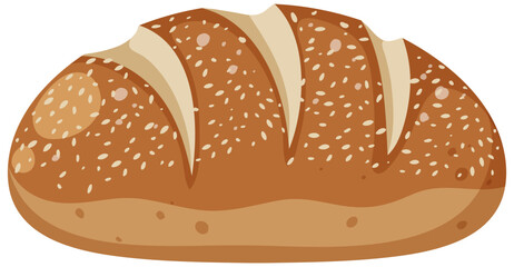 Wall Mural - Loaf of bread isolated
