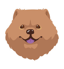 Sticker - chow chow dog mascot