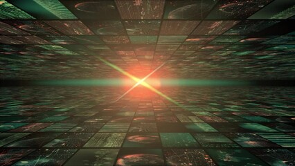 Wall Mural - technology big data infinity background