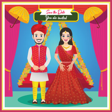 Indian Bride and groom Wedding Couple