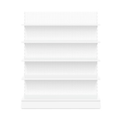 Store shelf for presentations on a white background. Vector illustration. Can be use for template your design, promotion, advertising. EPS10. 